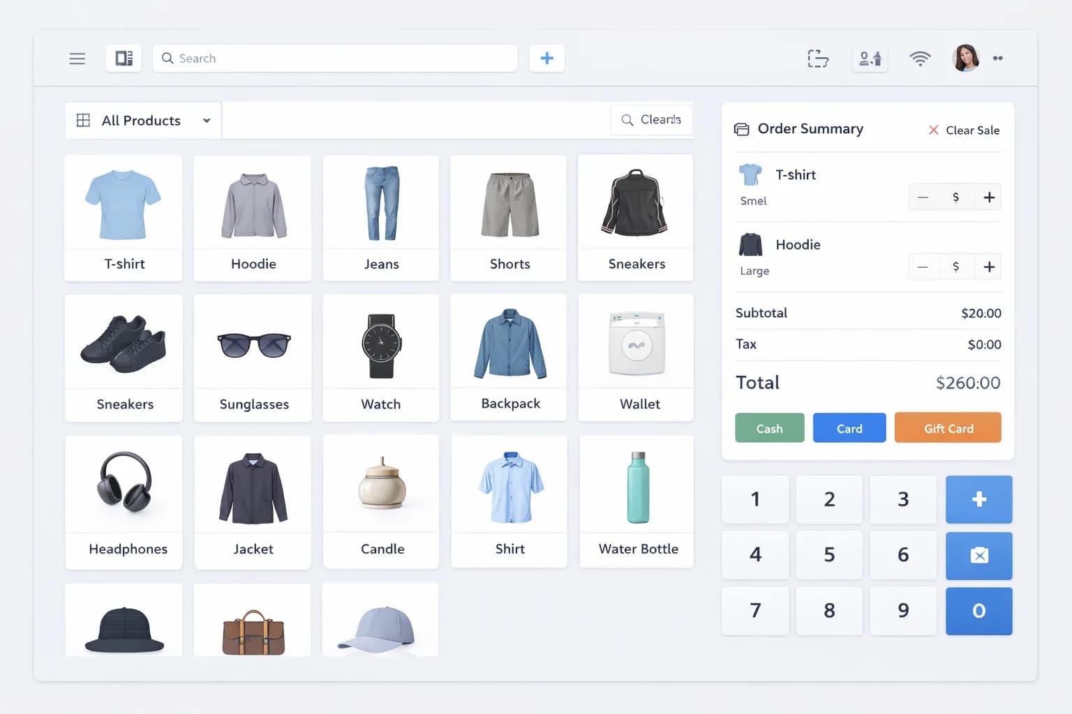 Inventory & Branch Management interface screenshot